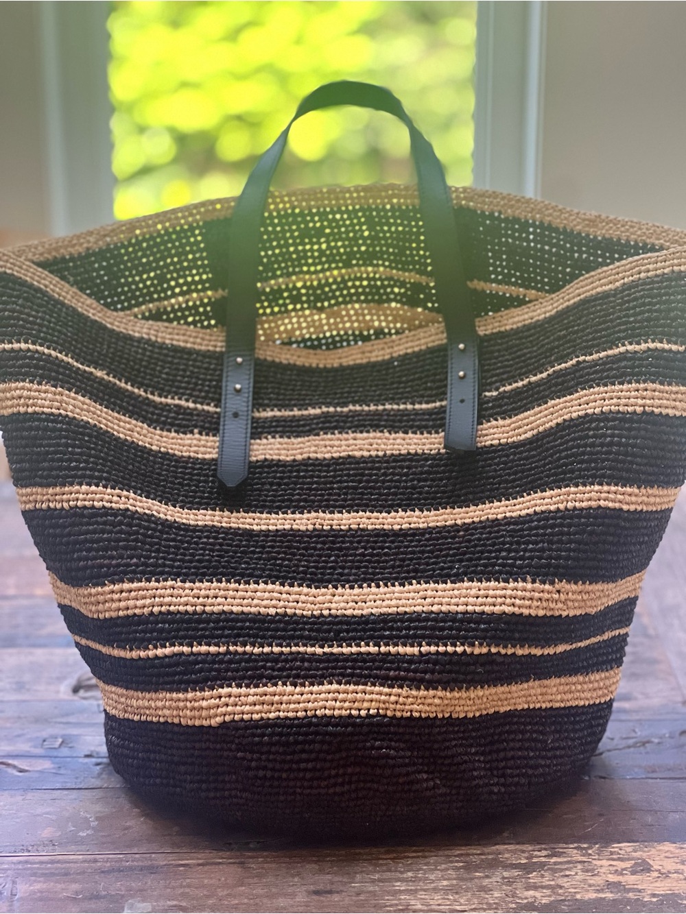 Manebi x Alex Riviere Studio Striped Woven Tote
